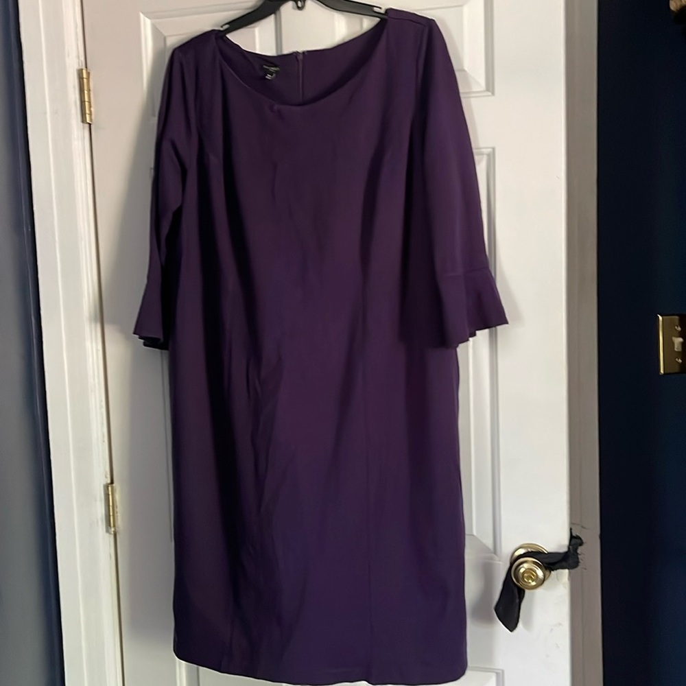 Talbots Purple Bell Sleeve Dress in Size 16W